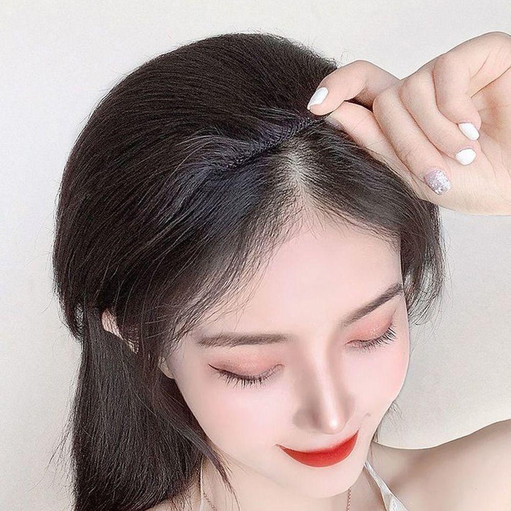 Women Invisible Seamless Hair Pads Heat Resistant Fiber Synthetic Pads Top Side Cover Hair Piece