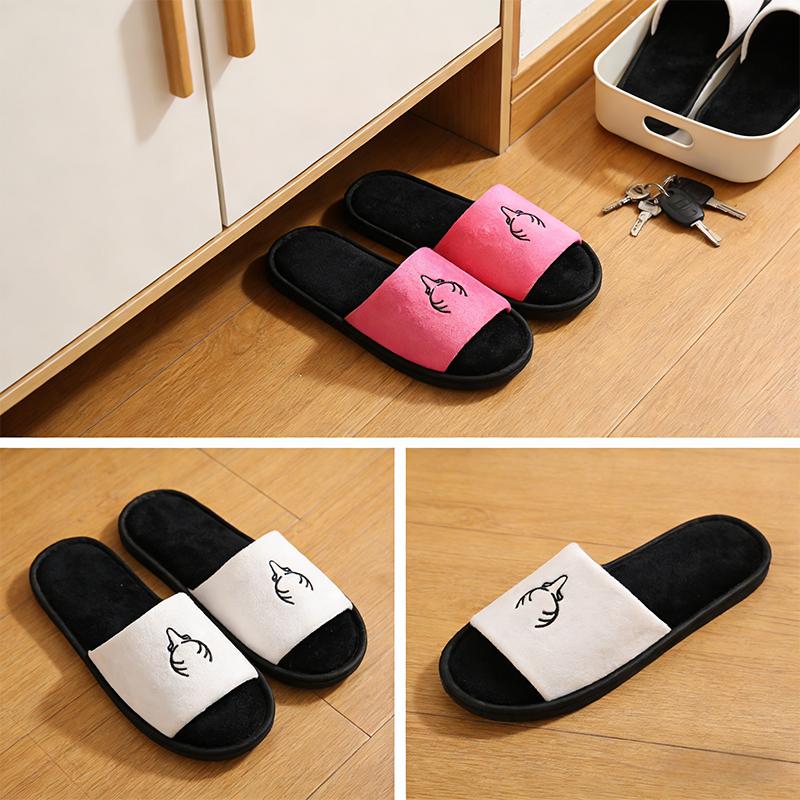 1Pair Open Toed Slippers Elasticity Breathable Daily Indoor Balcony Lightweight Anti Slip Soft Comfortable Deer Pattern Foam