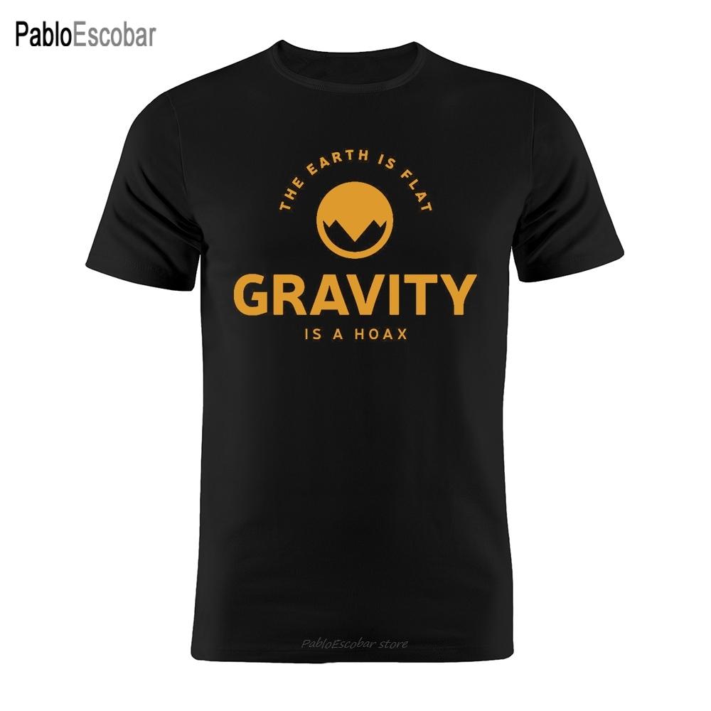 Cotton Unisex T Shirt Gravity Is A Hoax The Earth Is Flat Flatearth Silhouette Artwork Gift Tee