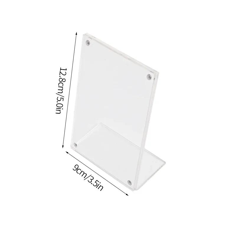 Transparent Photo Frames Acrylic Magnetic Kpop Idol Photocard Holder Desktop Ornament Photo Card Collect Poster Display Stand