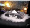 Swan Cartoon Car Tissue Box with Diamond Accents - Creative Cute Design