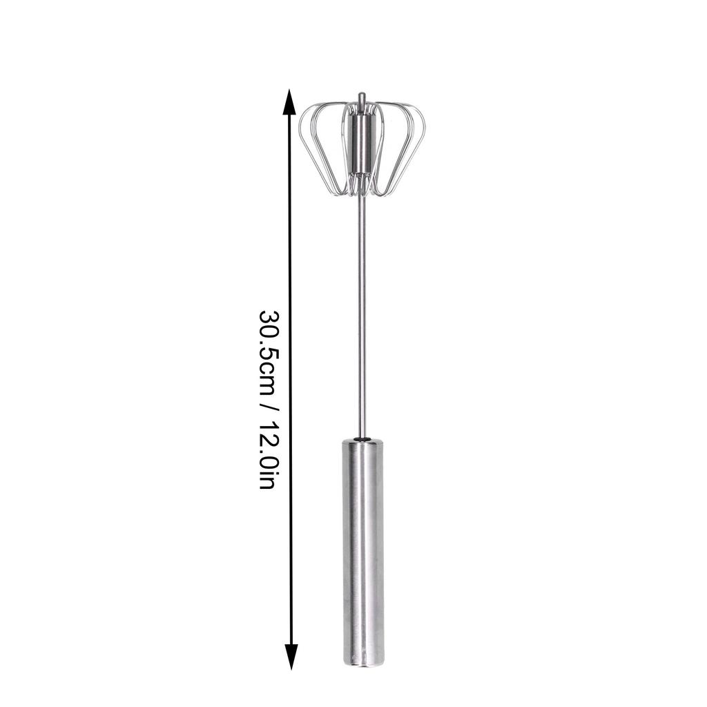 Egg Beater SemiAutomatic Stainless Steel Small Egg Whisk Hand Mixer for Kitchen Use(12in )