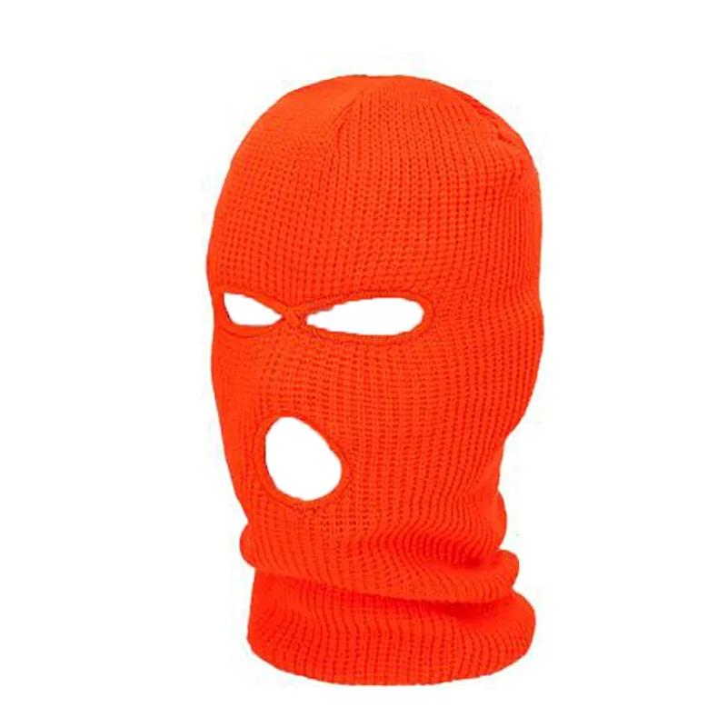 1 Pcs Unisex Motorcycle Cycling Skiing Breathable Cap 3 Holes Balaclava Full Face Mask Winter Windproof Ski Warm Hat New