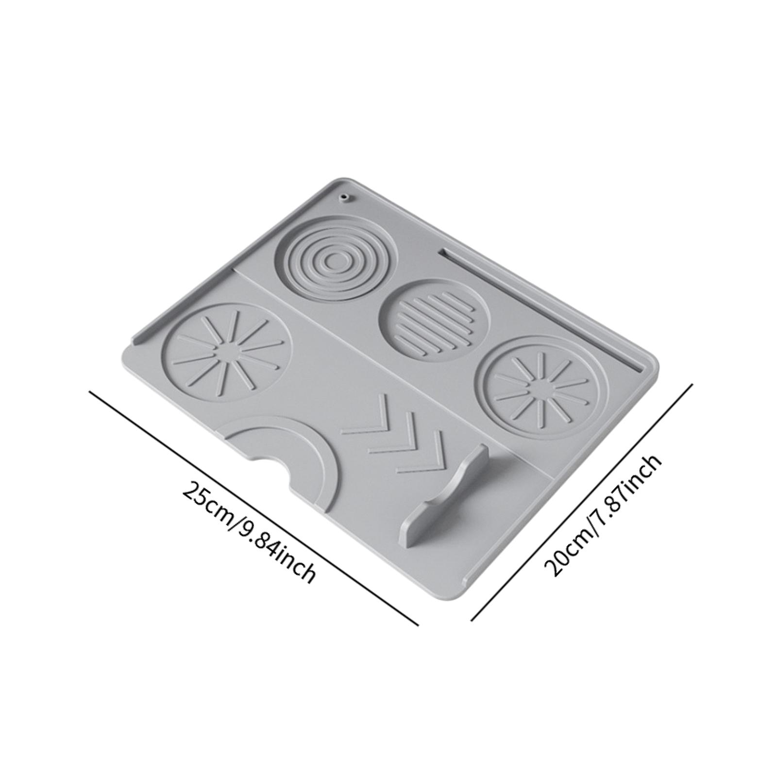 Silicone Coffee Mat Espresso Tamper Mat Coffee Tampers Pad Durability Coffee Accessory for Home Countertop серый