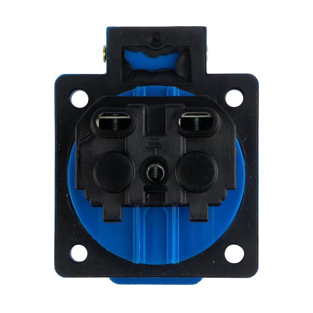 Single-phase 230V 16A Schuko IP54 Hermetic Panel Socket