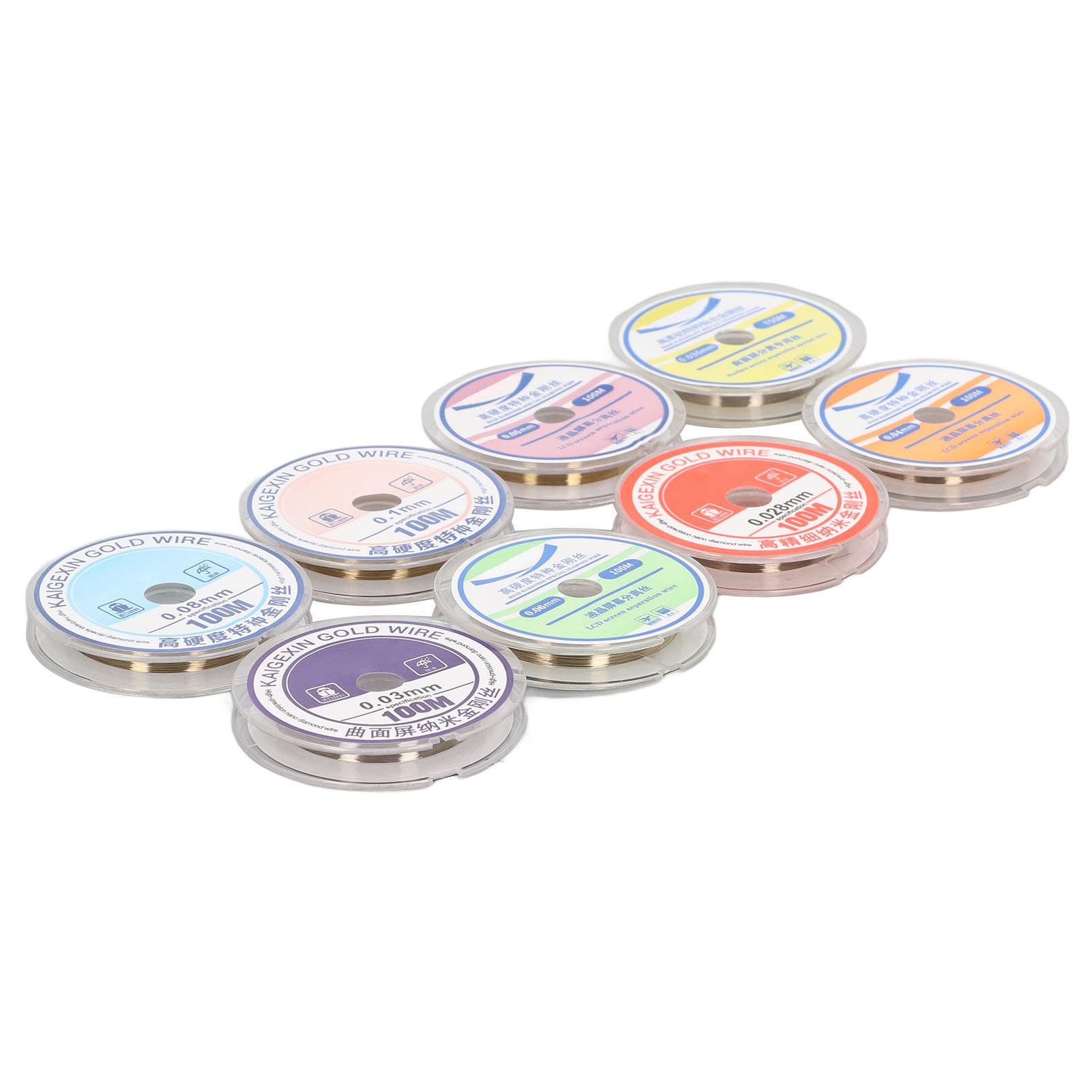 

8PCS LCD Screen Separation Wire Tungsten Alloy Steel 0.028 0.03 0.035 0.04 0.05 0.06 0.08 0.1mm