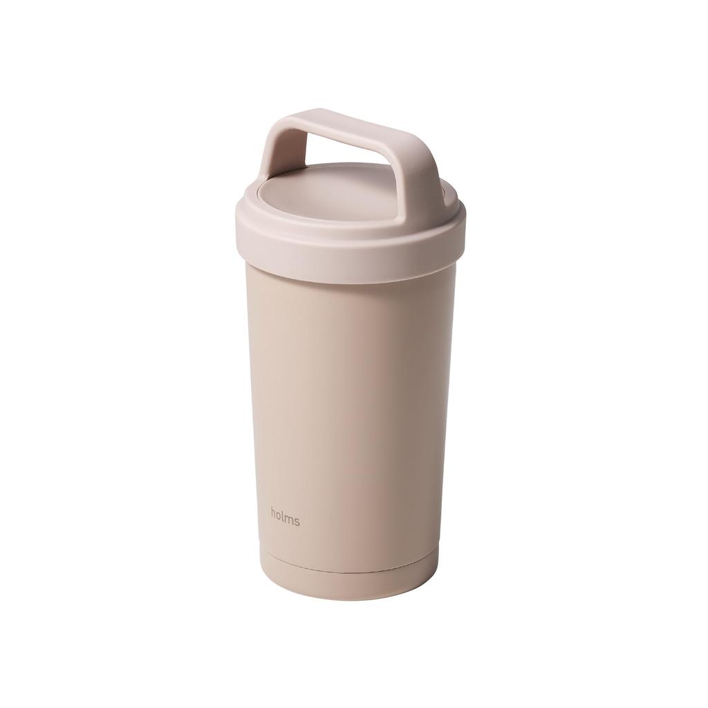 CB Japan Water BottleTumbler, 370ml, Smoke Pink [Dishwasher Safe] with Handle, Vacuum Insulated, Double-Walled, Handled Tumbler 370, Holms