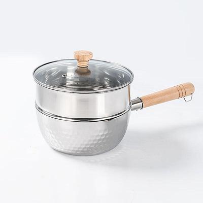 YOSHIDASHO 20cm 3-Layer Stainless Steel Non-stick Pot & Steamer Set