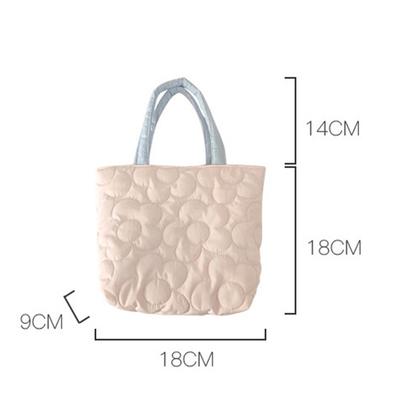 Korean Style Quilted Portable Snack Storage Bag Ins Style Bento Bag Lunch Box Handbag Trolley Hanging Bag  Women Handbag