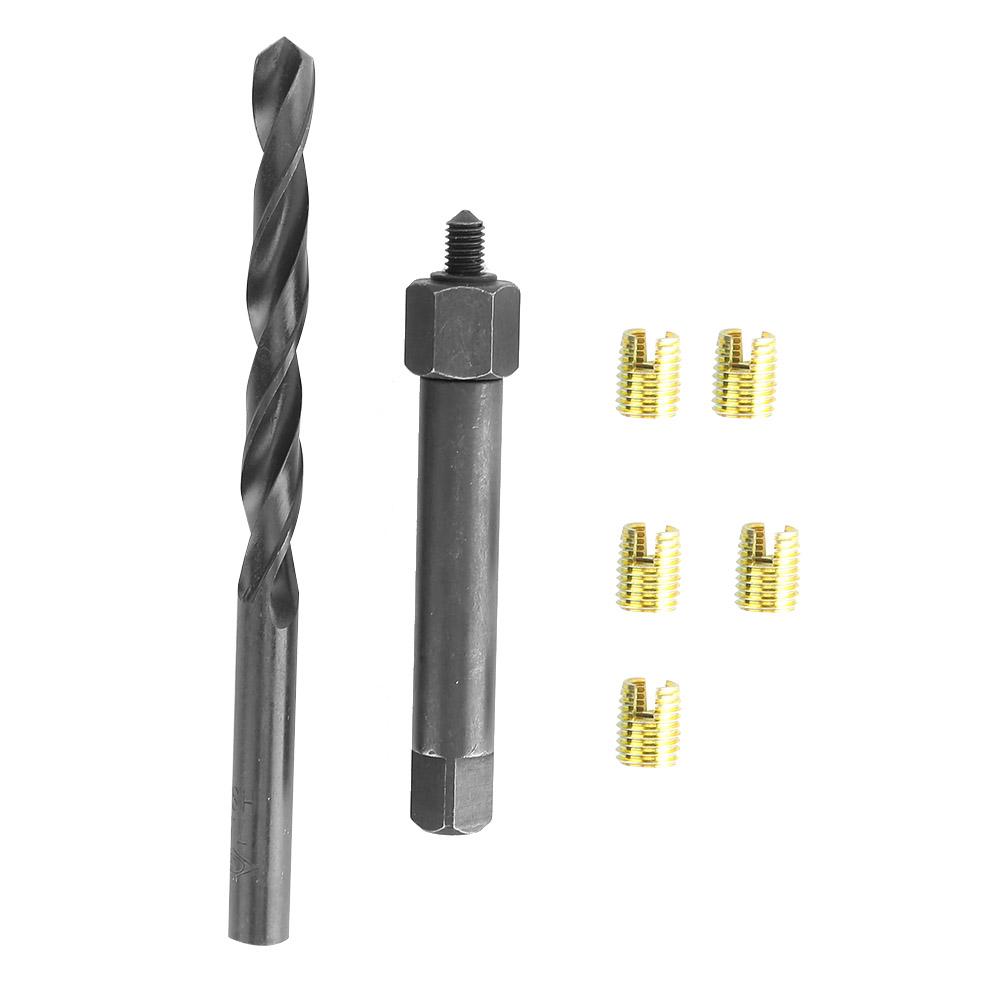 12PCS M5 X 0.8 Thread Repair Kit Self Tapping Thread Inserts Tool Set