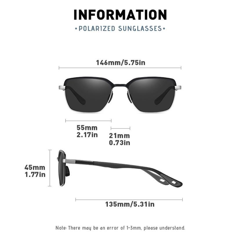 0 -0.5 -0.75 a -6.0 All'aperto Quadrati Occhiali da Sole per Miopia Uomo Antiriflesso Guida Occhiali da Sole per Miopi Per Uomo