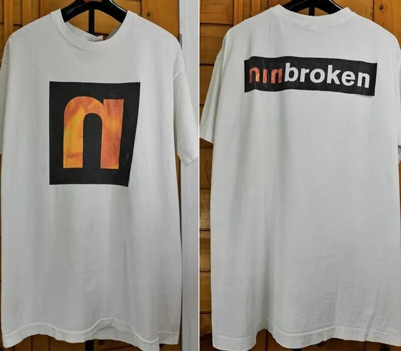 

Nine Inch Nails Band Broken 90s White Short Sleeve T shirt Reprint S5XL Unisex T-Shirt XXXXL