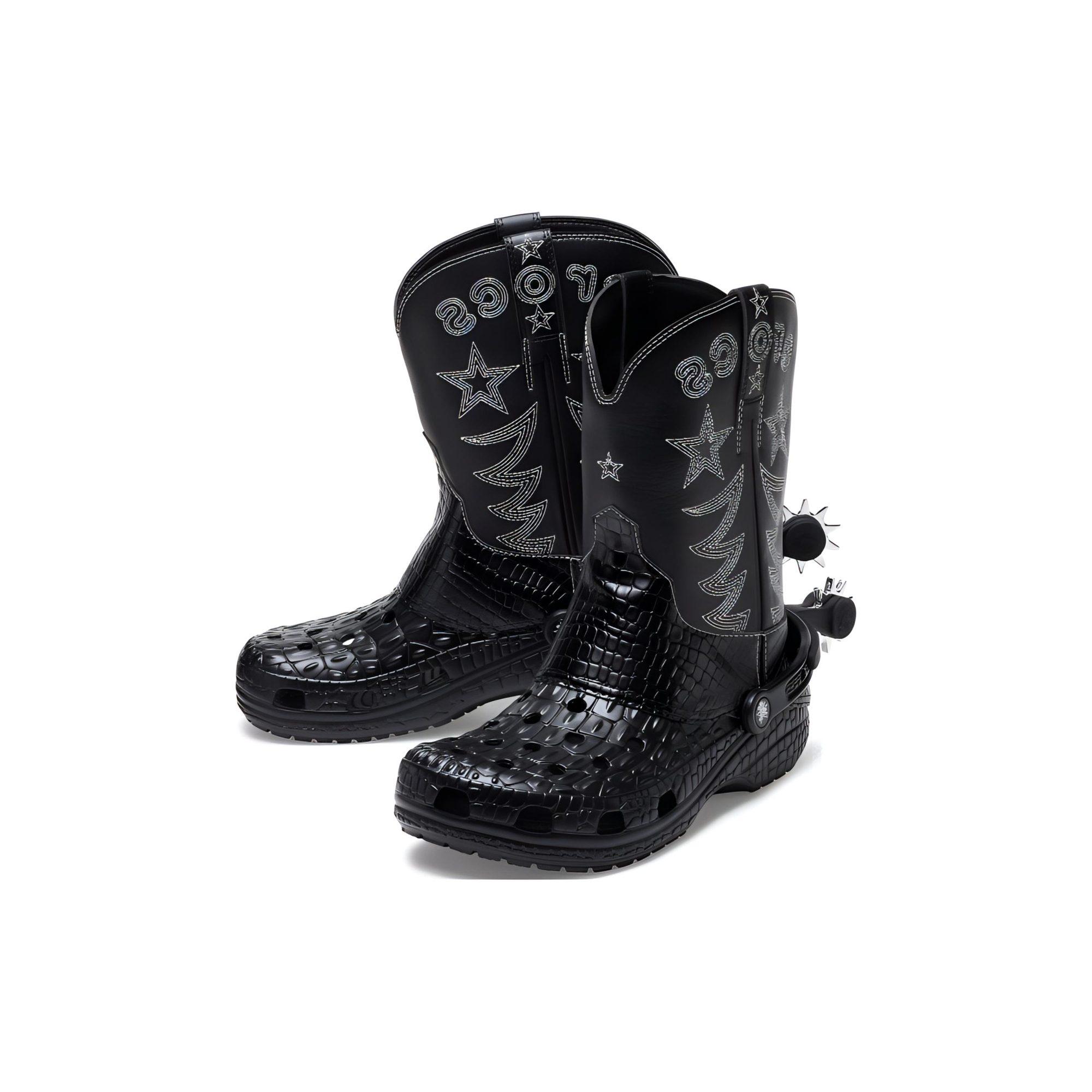 Crocs Classic Kovboju zābaki `Melni` 208695-001