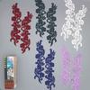 Water Soluble Lace Lace Wedding Accessories, White Polyester Lace Pair Flower Fabric Diy Lace Water Soluble Lace
