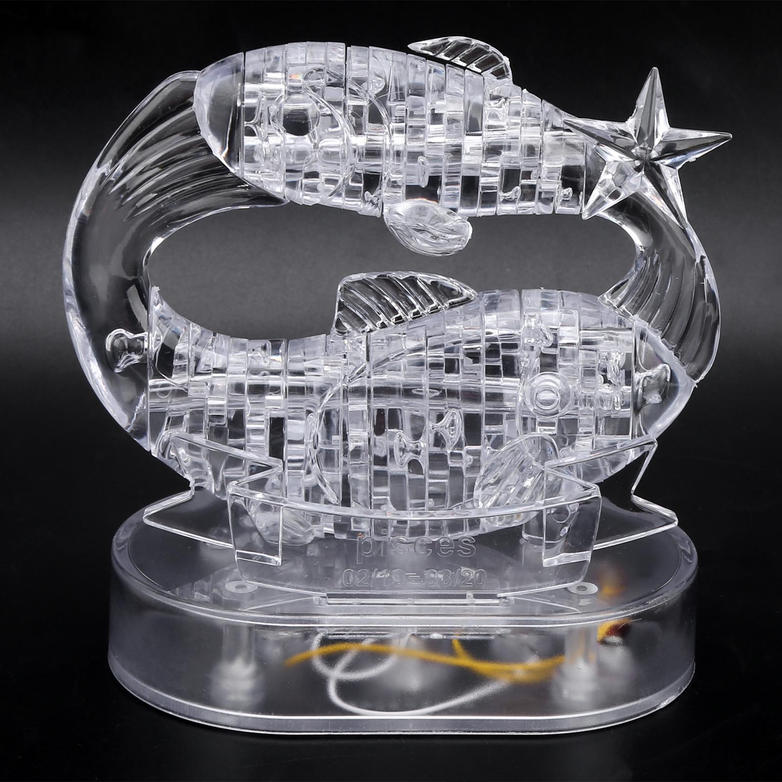 Puzzle ThreeDimensional Puzzle Jigsaw with LED Light Decoration(Pisces )