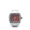Stylish Alloy Silver Shell Ring Watch with Large & Small Numbers for Men & Women