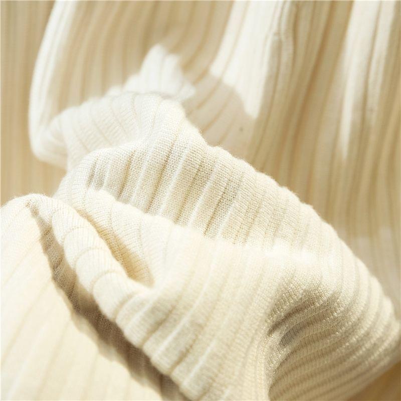 Hustý Teplý Dámský Pletený Svetr Sukně Vysoký Elastický Pas Áčkový Střih Módní Ležérní Dámské Dlouhé Sukně