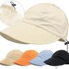 Foldable Wide Brim Sun Hat Drawstring Adjustable Caps for Men Women Beach Hats Summer Quick-drying Visors Fisherman Cap