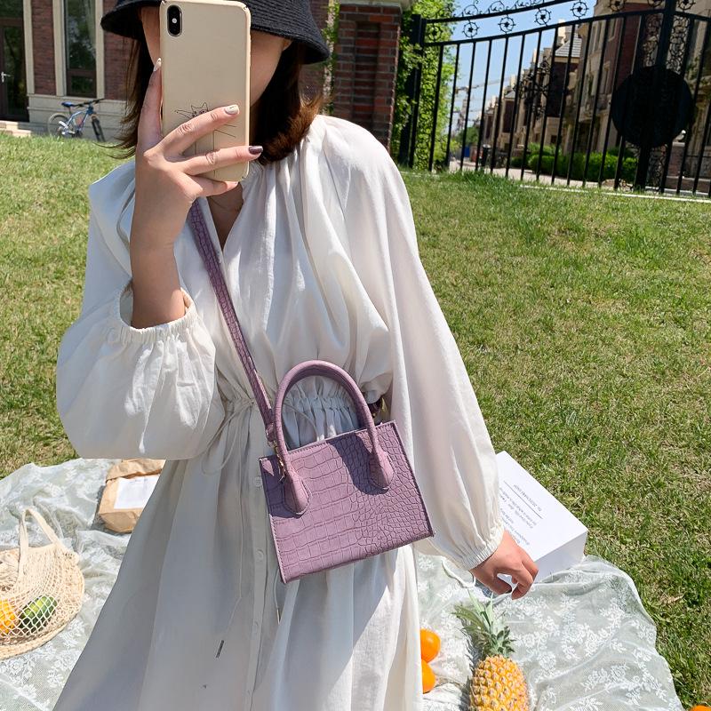 SCIONE Female Bag Small Square Bag Simple Wild Atmosphere Single Shoulder Messenger Bag Net Red Handbag