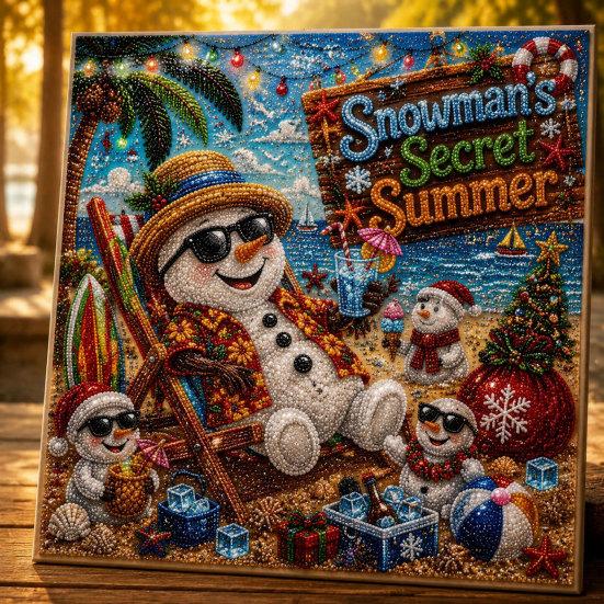 Holiday Art Projects for Families Xmas Faux Pearl Kit, Santa Claus Reindeer Painting DIY Craft Kits Teens Sparkling 3D Festive Wall Kit Adults, Winter