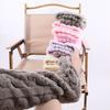 Women Furry Thigh High Slipper Socks Solid Color Cable Pattern Fleece Fuzzy Over Knee Stockings Winter Warm Leg Warmers