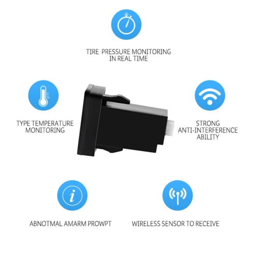 U912 Systém monitorování tlaku v pneumatikách TPMS Sledování tlaku v reálném čase Teplotní tlak 4 Interní nebo externí RF senzory pro Toyota/Honda/Nissan/Mazda (se 4