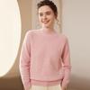 Women's New Fall/Winter Thick Cashmere Sweater, Half-High Collar Loose Knit, Plus Size Pullover Base Layer.