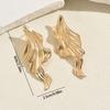 European and American Style Earrings, Fashionable Leaf Design Versatile, Light Luxury Earrings for Women