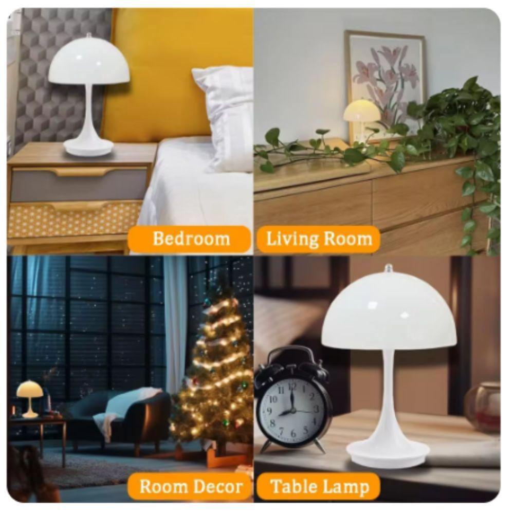 Touch Mushroom LED Table Lamp Cordless Indoor Lighting  for Hotel Bar Coffee