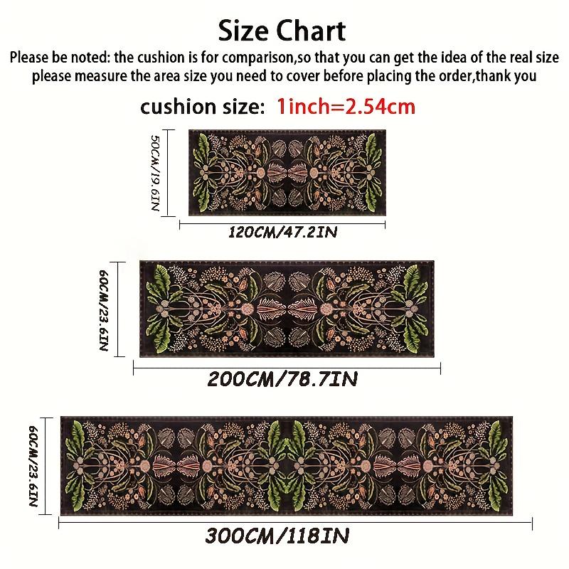 

VIKAMA Southeast Asian Plant Long Carpet Kitchen Rug Runner Rug Living Room Carpet Bedside Floor Mat Welcome Mat Home Decoration 50X120CM