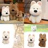 Cute West Highland White Terrier Plush Dog Doll Soft Stuffed Toy For Pets In White And Brown Colors