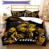 3pcs Custom Name Bumblebee Bedding Set Duvet Cover Closure Includes 1 Duvet Cover & 2 Pillowcases for All Seasons Bedroom Decor