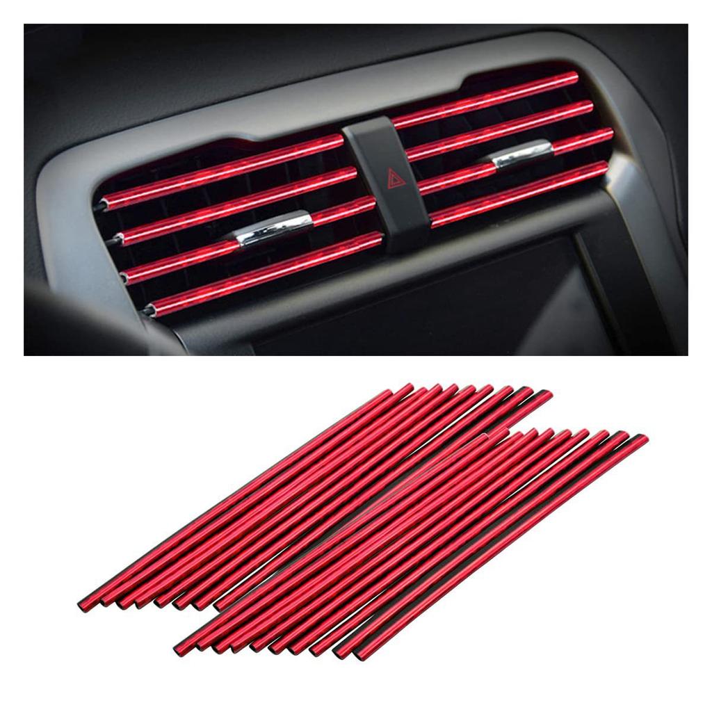 Car air outlet decorative strip, grille clip, U-shaped, electroplated, bright strip, chrome plated air conditioner, color interior modification