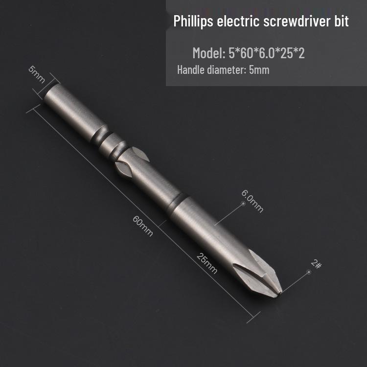 Hardened 5mm Magnetic S2 Steel Phillips Electric Screwdriver Bit Set