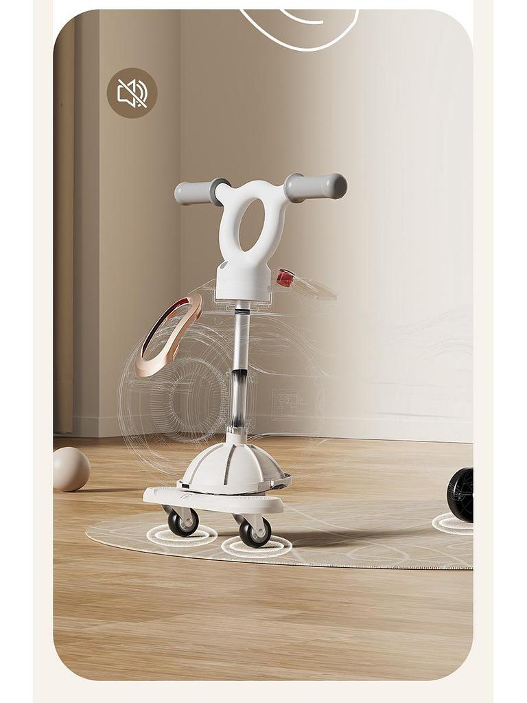 Peanut Twist Anti-Rollover Infant Glider with Silent and Universal Wheels for Boys and Girls