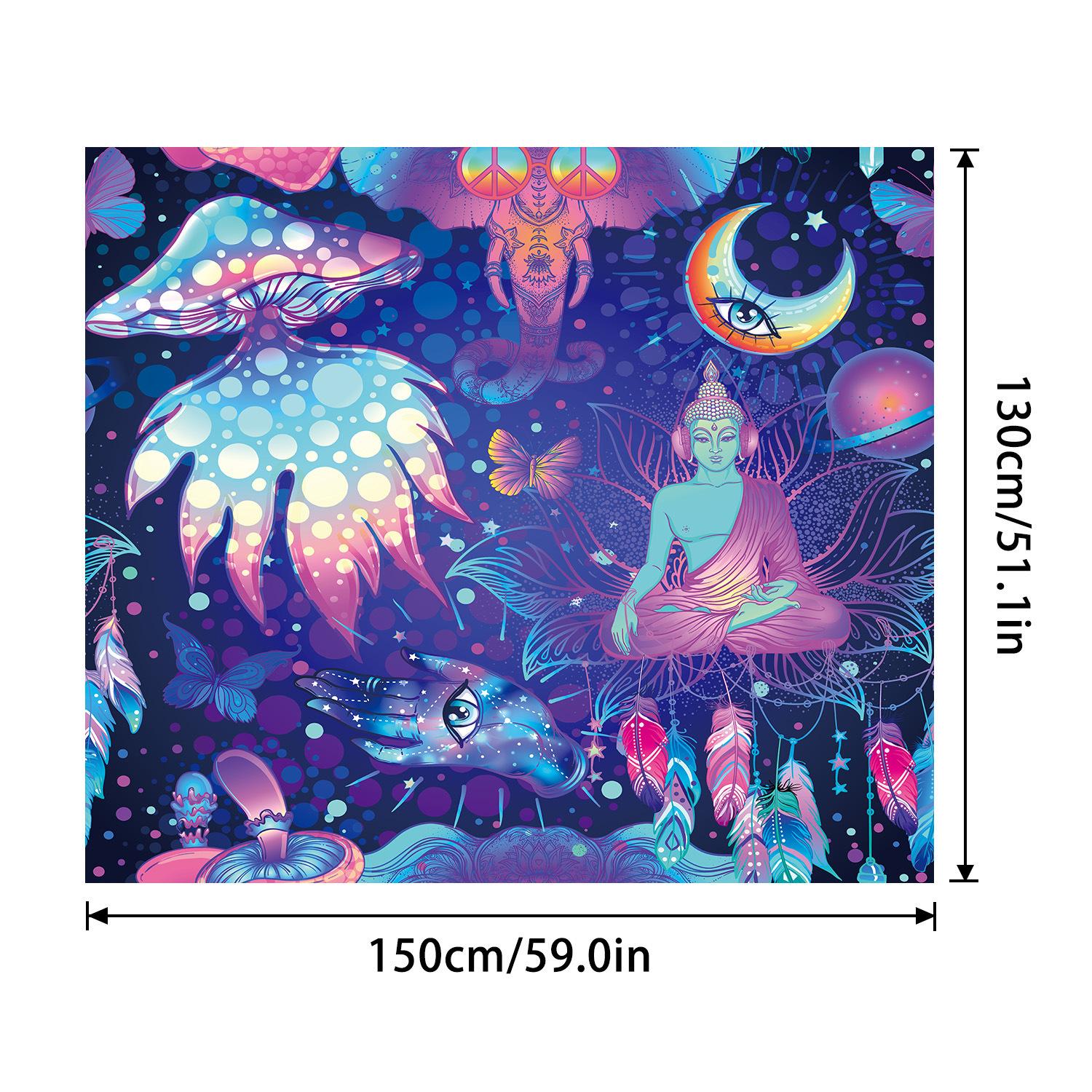 

Комната превращается в гобелен Медуза Медитативный фон Ткань Декоративная картина Фоновая картина Подвесная ткань Настенная ткань 130*150CM