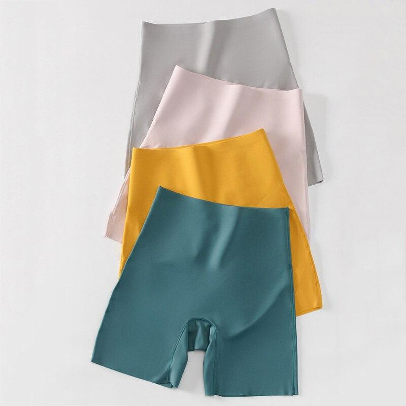 Flarixa 2 buc. Pantaloni de siguranță 3 în 1 Pantaloni scurți pentru femei, fără sudură, cu talie înaltă, lenjerie de corp pentru modelarea corpului, chiloți boxer din mătase de gheață de dimensiuni mari, subțiri