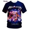 New Popular Rock Helloween Band Print T-Shirts 3D Men Women Fashion Oversized Short Sleeve Tee Shirt Summer Kid Y2k Top Clothing