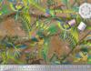 Soimoi Japan Crepe Satin Fabric Branches,Parrot & Leopard Jungle Print Fabric by the metre 42 Inch