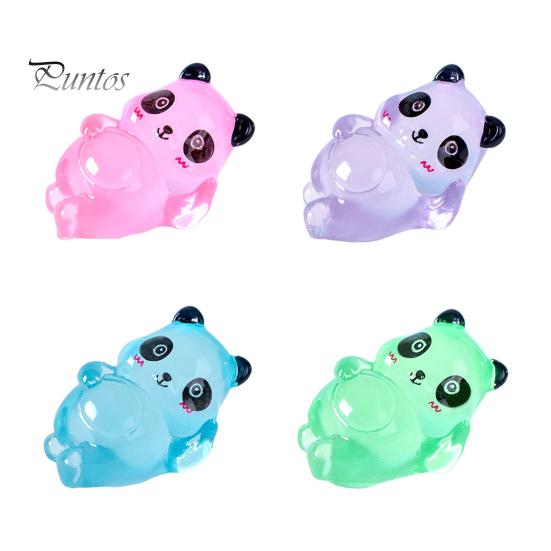 8Pcs Luminous Little Panda DIY Decoration Set Waterproof Rust-proof Solar Powered Glow In The Dark Ornaments