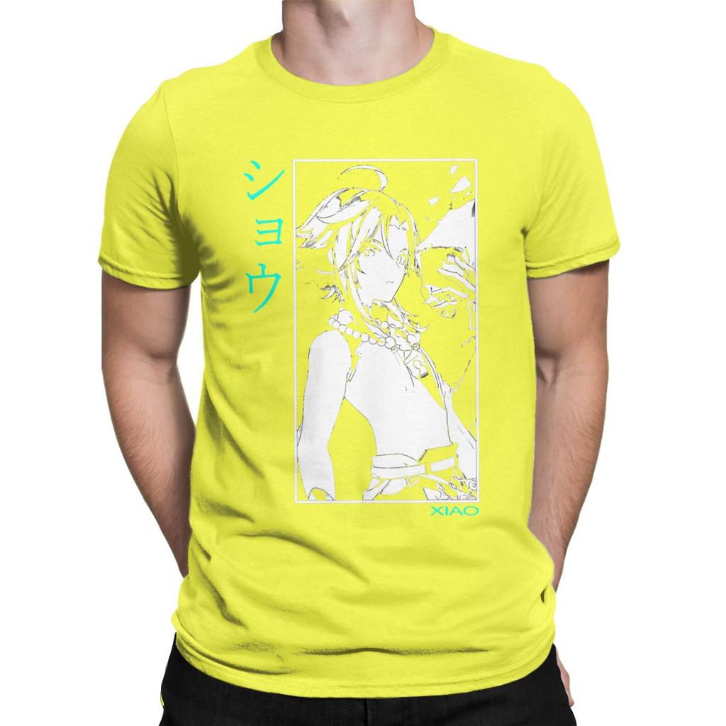 Men T Shirt Xiao Novelty Tees Short Sleeve Genshin Impact Anime Paimon Diluc Game T Shirt