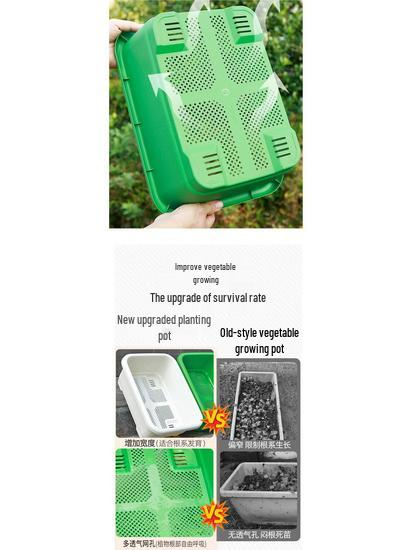 Durable Large Rectangular Plastic Vegetable Growing Pot for Balconies