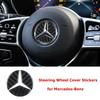 Car Sticker Carbon Fiber Car Steering Wheel Cover Stickers Auto Decorative Decals for Mercedes Benz New B/C/E Class A Class C200