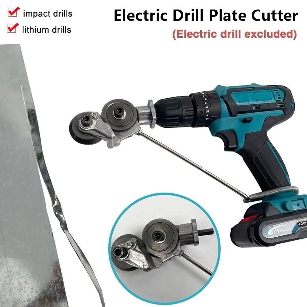 1Set DIY Refitting Plate Shears Universal Nibbler Drill Cutter Attachment  Power Tool Accessories