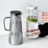 Tetera de Vidrio de Gran Capacidad Resistente al Calor Jarra para Té Helado Jarra Práctica para Agua Fría Bebidas Calientes