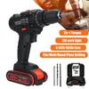 25+1 Torque 2200mAh Electric Cordless Drill With 1 or 2Battery Power Adapter 36V New