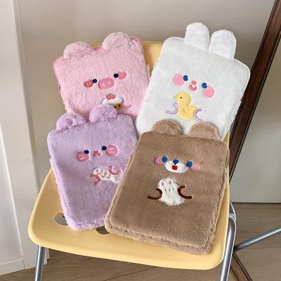 Cartoon Plush Tablet Sleeve for 10.5-11 Inch iPad