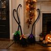 Scopa da Strega di Halloween con 3 Nastri e 1 Pezzo, Accessorio Photo Booth per Feste di Halloween, Accessorio Decorativo di Halloween, Accessorio per Costume Scopa da Strega