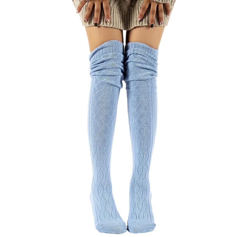 Europäische & Amerikanische Extra Lange Grob Gestrickte Woll Overknee-Socken für Damen - Frühlingswärme und Stil