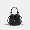2025 Luxury Designer Bucket Bag Fashionable Versatile Woven Chain Strap Crossbody Bag New Fashion Twists Shape Handle Handbags